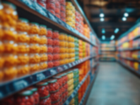Blurred Shop Aisle, Abstract Shopping Mall, Blur Supermarket, Defocused Shopping Centre