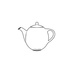 Teapot vector icon, elements for cartoon templates