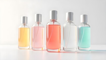 Naklejka premium set of cosmetic bottles