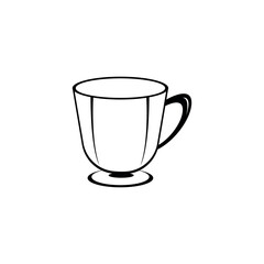 Cup vector icon, element for cartoon template