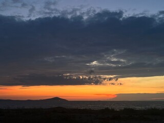 sunset in the sky