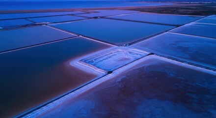 Twilight hues serene salt flats