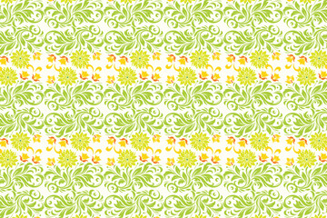 Seamless Floral Motif Pattern for Fashion and Textile Design Featuring Elegant Floral Elements, Ornamental Details, and Decorative Prints for Creative Projects and Home Decor