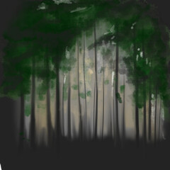 Naklejka premium Deep forest
