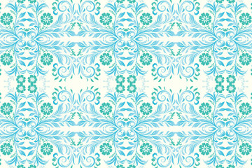 Seamless Floral Pattern Featuring Botanical and Decorative Motifs for Fashion, Textile, and Creative Projects with Elegant Flower Prints and Ornamental Design Elements