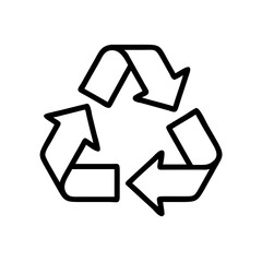 Icon of a recycling symbol representing waste management and sustainability for International Earth Day 