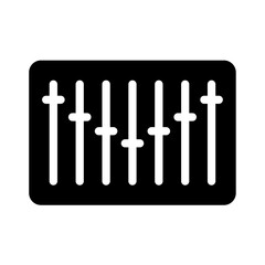 equalizer high bass and treble icon flat vector illustration logo clipart