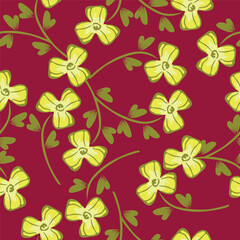 Elegant floral pattern in small yellow flower. Liberty style. Floral seamless background for fashion prints. Ditsy print. Seamless vector texture. Spring bouquet.