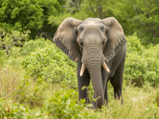 Naklejka premium Elephant in the Chobe National Park, Botswana, Africa
