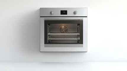 Obraz premium A sleek, modern oven with a transparent door, showcasing its interior and designed for efficient cooking in contemporary kitchens.