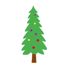 christmas tree isolated on white