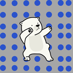 polar bear on ice