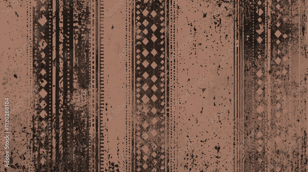 Poster mocha mousse color trend 2025 year, abstract pattern