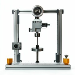 Fototapeta premium Precise metal testing apparatus with gauges.