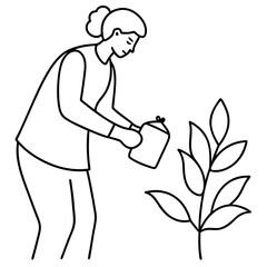 person with a bag of vegetables