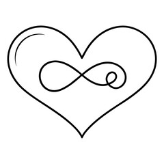 heart of black and white