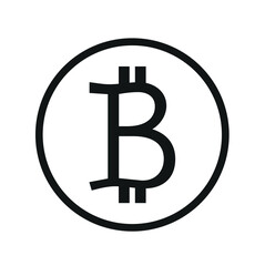  Bitcoin price increasing and decreasing icon set in black and white color.currency rising and falling symbol set. Bitcoin on white background