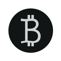  Bitcoin price increasing and decreasing icon set in black and white color.currency rising and falling symbol set. Bitcoin on white background