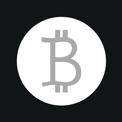  Bitcoin price increasing and decreasing icon set in black and white color.currency rising and falling symbol set. Bitcoin on white background