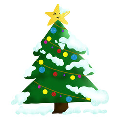 christmas tree on white