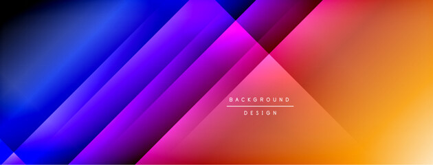Colorful gradient with lines made of shadow and light. Creative background