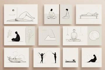 A minimalist art symbolizing social connections, peace, and love, weaving together delicate in a simple way