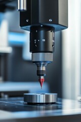 Precision instrument descends, precise point touches surface.