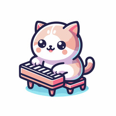 CAT PLAYING PIANO