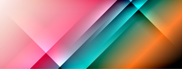 Colorful gradient with lines made of shadow and light. Creative background