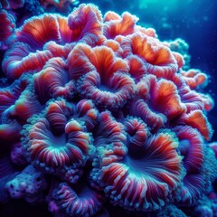 Obraz premium Vibrant Coral Reef A close up of a coral reef showcasing its vib