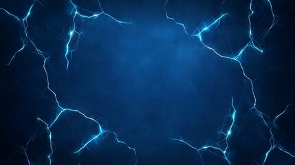Fototapeta premium Electric Blue Lightning Background with Dynamic Energy Veins for Technology and Design Use