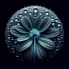 A macrorealistic mirror featuring detailed close ups of leaves f