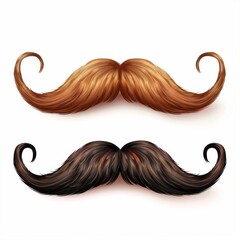 Obraz premium Mustaches icon, hipster sign, Fathers day symbol, barber logo, human whisker, vintage moustache emblem
