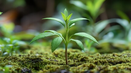 Obraz premium The Green Sprout in Nature