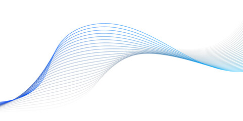 Abstract color smooth stripe dynamic wave line on a white stylized line art background. Design element technology suit for banner, poster, cover, brochure, flyer, website. vector illustration