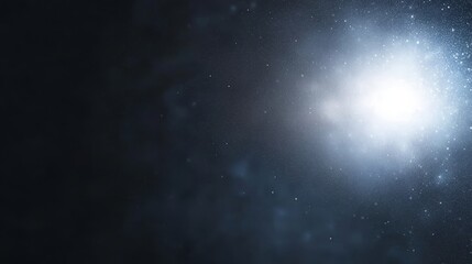 Ethereal Cosmic Background with Bright Starburst and Distant Galaxy in Dark Space