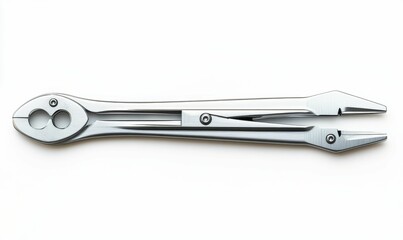 Obraz premium Silver metal pliers, two cutting edges, hole punches.