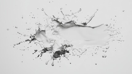 A splash of water on a white background
