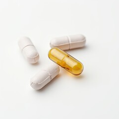 Pills on a White Background