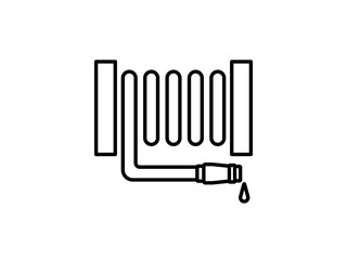 hose icon. Thin line hose icon from agriculture and farm collection. Outline vector isolated on white background. Editable hose symbol can be used web and mobile