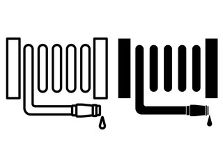 hose icon. Thin line hose icon from agriculture and farm collection. Outline vector isolated on white background. Editable hose symbol can be used web and mobile