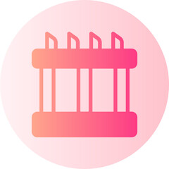 Naklejka premium fence gradient icon