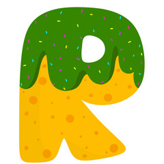Cute English letters with donut pattern 