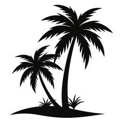 Fototapeta premium palm tree silhouette