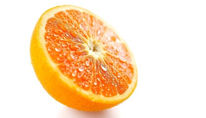 orange Slide on White Background with dews