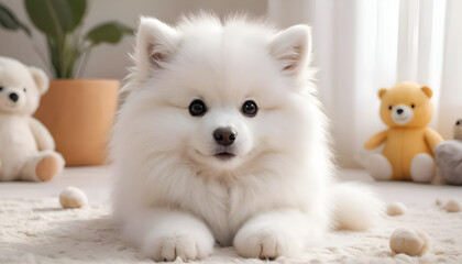 Fototapeta premium Adorable fluffy animals bring comfort and smiles with their soft fur and playful antics, creating heartwarming moments.