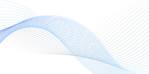 Abstract color smooth stripe dynamic wave line on a white stylized line art background. Design element technology suit for banner, poster, cover, brochure, flyer, website. vector illustration