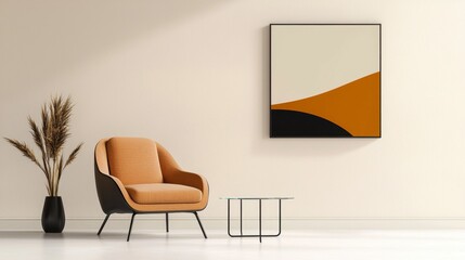 Artistic living space design modern home interior photography minimalist environment wide angle aesthetic appeal
