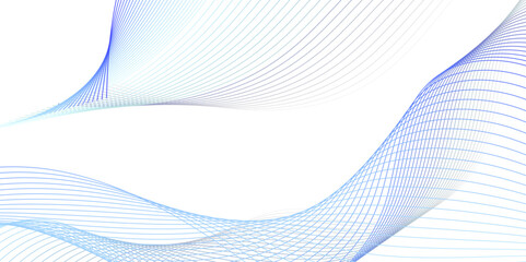 Abstract color smooth stripe dynamic wave line on a white stylized line art background. Design element technology suit for banner, poster, cover, brochure, flyer, website. vector illustration