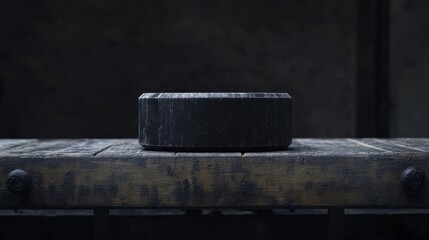Rolling Wooden Platform in Natural Gym Lighting